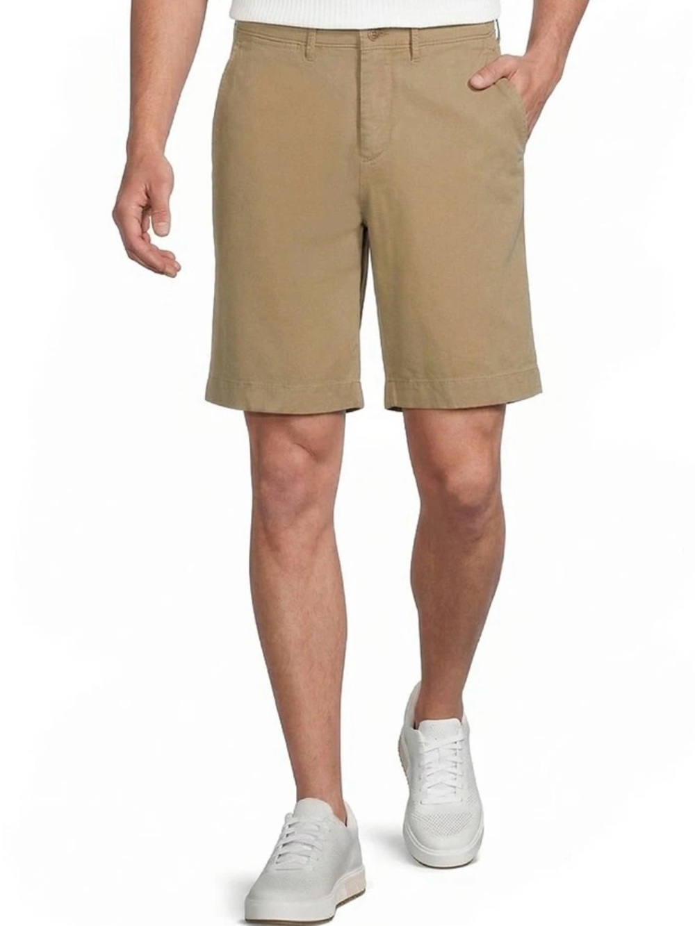 Daniel Cremieux Flat-Front Chino Shorts in Khaki